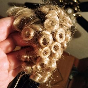 Vintage Small Curly Dollspart Doll Wig        1/24